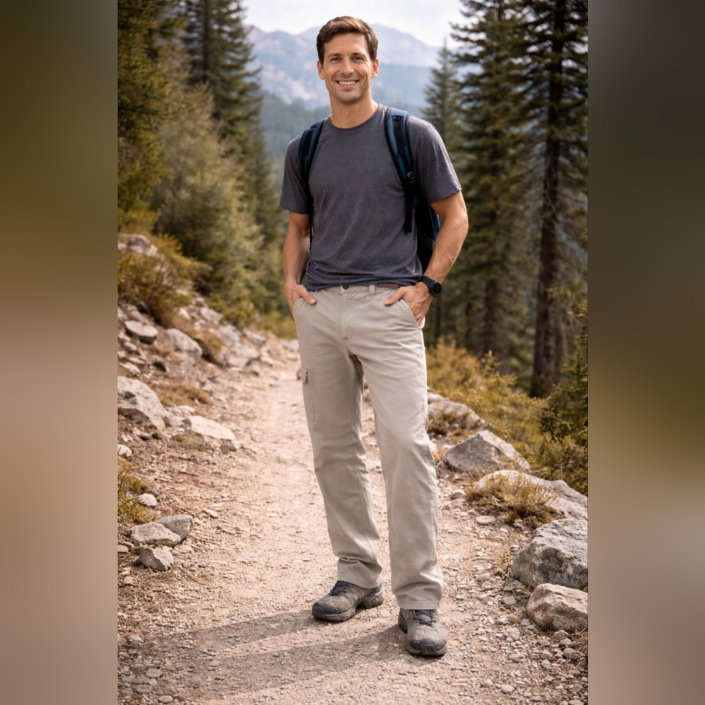 Columbia Men’s Cotton Outdoor Pants | Gray | 34x32 | Excellent Condition